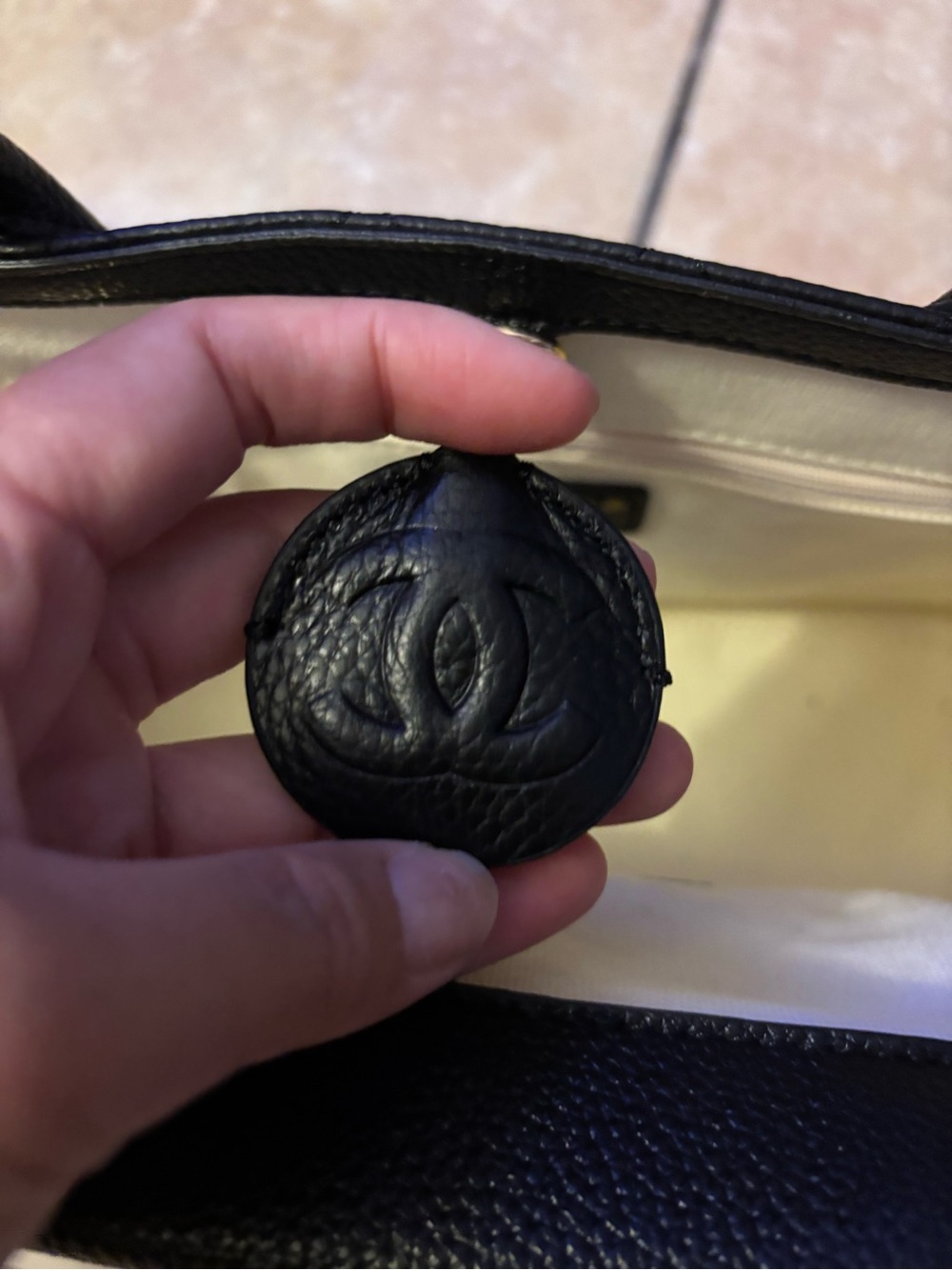 Black Quilted Leather Top-Handle Bag - Picture 3 of 6